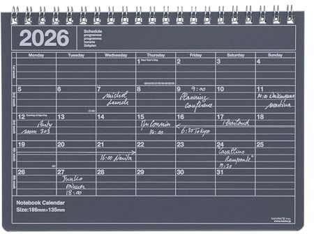 MARK'S 2026 Tischkalender, S, Black