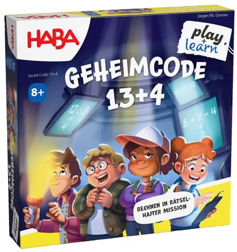 HABA Geheimcode 13+4 – Lern-Brettspiel & Rechenspiel für Kinder ab 8 – Mathe Lernen leicht gemacht – 2012183001