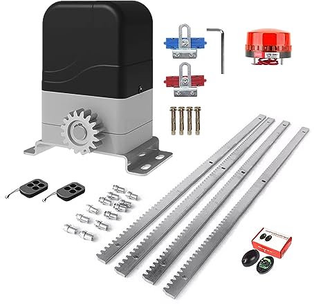Placa de circuito para abridor de portones, Kit de abridor de puerta corredera eléctrica Kit de operador de puerta automática de Motor de CA con marco de acero de 4 m Kit de Sensor infrarrojo Para fáb