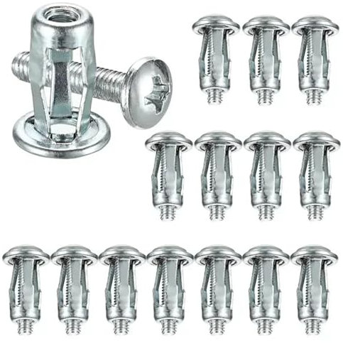 Kit de tornillos y tuercas de remache en forma de pétalo, Panel de remaches de Metal de expansión, abrazadera for placa de matrícula, tuercas de bloqueo, sujetadores de pared, 4/80 Uds.(80PCS,M5x25mm)
