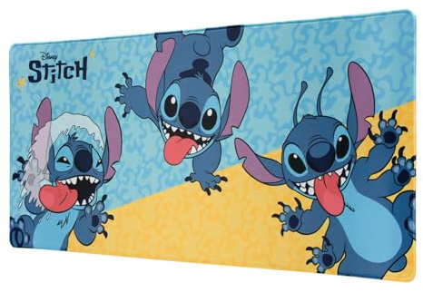 Grupo Erik Disney Stitch Large Mouse Mat, Gaming Mouse Pad XXL, Gamer Gifts | 80 x 35 cm Water Resistant Non-Slip Desk Mat Large, Gaming Desk Accessories - Disney Stitch Gifts, Gaming Gifts for Gamers