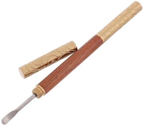 UTHCLO Agitatore Per Caffè in Acciaio Ago Da Caffè Per Decorare Latte Manico Ergonomico in Legno Strumento Per Mescolare