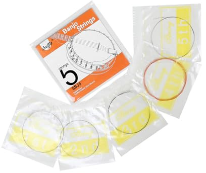 5 stringhe banjo stringhe di ricambio stringhe 5 stringhe set avvolgente parte metallo trama adatto per banjo Long Tone Life Easy Installazione