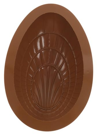 DECOMELODY Egg Shape Silicone Easter Cake Mold for Baking Chocolate Candy Fondant, Single French Shell Design Mousse Dessert Mold for Holiday Party