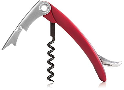 Tescoma 695417 Levatappi Cameriere a Doppia Leva, Plastica, Rosso