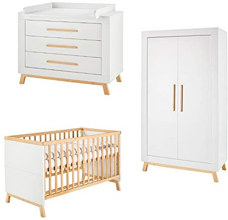 Schardt Kinderzimmer Set 4-teilig Miami White mit 2-türigen Kleiderschrank