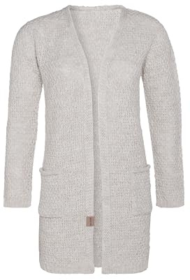KNIT FACTORY - Luna Strickjacke - Mittellange Damen Strickjacken mit Taschen - Cardigan mit Wolle - Grobstrickjacke - Hochwertige Qualität