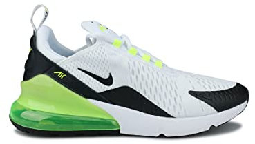 Nike Air Max 270, Low Top Uomo, White Black Volt, 44.5 EU