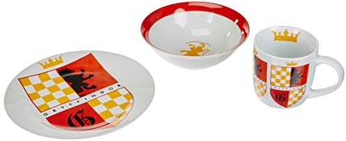 Kindergeschirr HP Gryffindor 3teilig, Porzellan, Geschirrset, Geschirr, Teller, Tasse, Schale, 3-teilig, GEDA, GEDA LABELS, Harry Potter, bunt