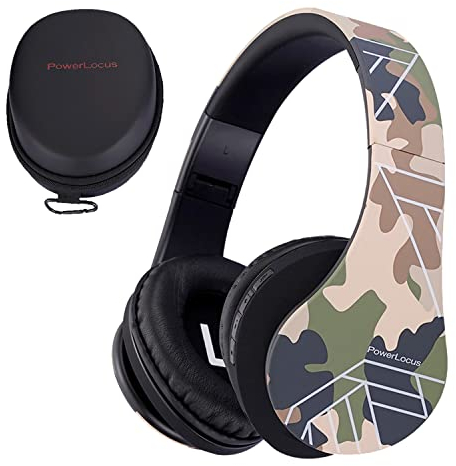 Kinder Kopfhörer, PowerLocus KinderKopfhörer Bluetooth mit 85dB Lautstärkebegrenzung, Faltbar mit Tragetasche, Kopfhörer Over Ear Kabellose und Kabel mit Mikrofon, Micro-SD-Modus für Handy, PC, Tablet