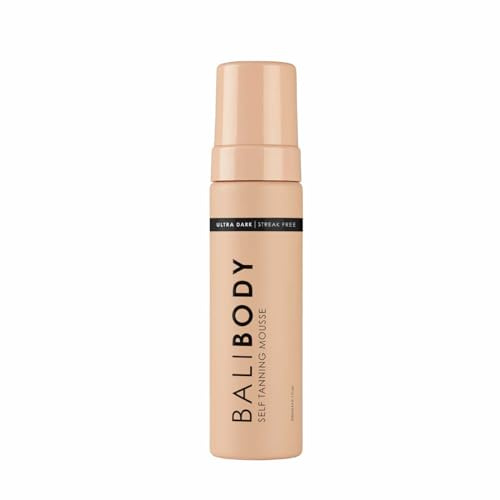 Bali Body Selbstbräunungs-Mousse Ultra Dark - Tiefbronzierter Farbton, streifenfrei, grün getönt, 100% vegan, tierversuchsfrei, Australien (200 ml)