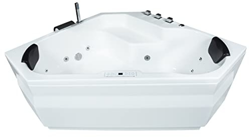 Basera® Classic Indoor Eck-Whirlpool Badewanne Capri (145 x 145 cm)