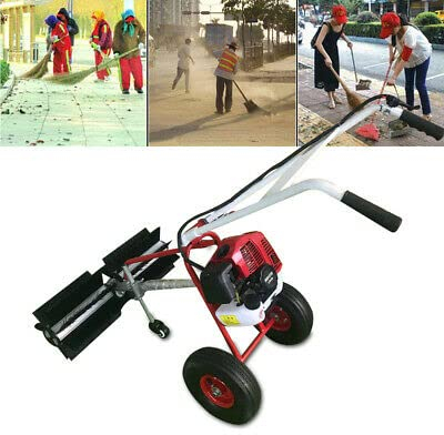 Barredora de gasolina, escoba de motor, quitanieves, 43 Cc, recogedor de hojas, pala de nieve, barredora de mano, escoba, césped, dispositivo de limpieza de hormigón, entrada y nieve, 1,7 Ps, 2