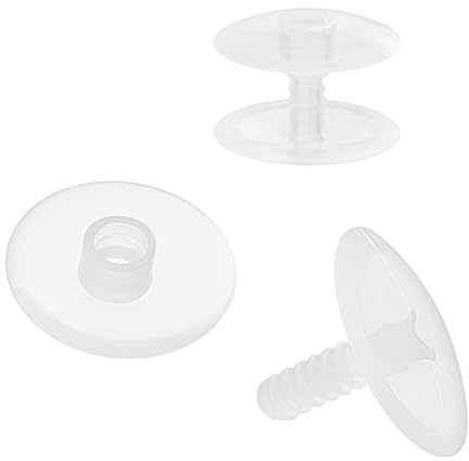 KLEBESHOP24 Druck-Ösen Kunststoff Füllhöhe 38 mm, 50 Stück | transparent, für Standard-Löcher mit 0,5 cm Durchmesser, zum schnellen Heften von Mappen, Fächern, etc.