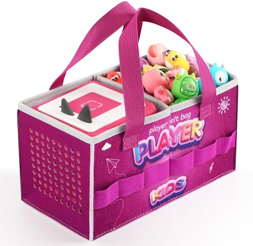 Tragetasche für Toniebox Starter Set und Figuren - Schutzhüllen-Organizer Mit Platz für Zubehör und Aufbewahrung (Violett)