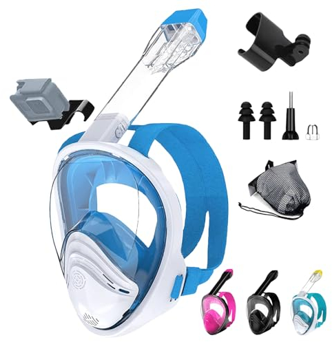 Schnorchelmaske für Erwachsene - Tauchermaske Erwachsene - Vollgesichtsmaske Tauchmaske - CO2 Sicher | Vollmaske zum Schnorcheln | Schnorchelset Alternative | Vollgesichtsmaske Schnorchelausrüstung
