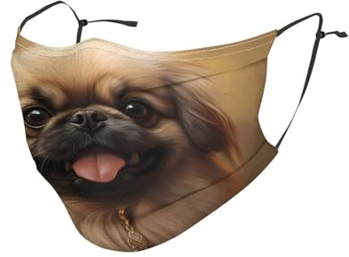 YYHHAOFA Staubmaske für Erwachsene, weich, atmungsaktiv, geeignet für Camping, Laufen, Reisen, den täglichen Gebrauch, Pekinese-Hundemuster, 10 Stück