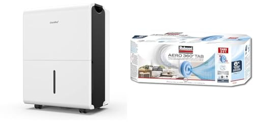 Comfee Déshumidificateur 50L/jour, 4 Modes, Mode Intelligent, Sèche-linge, Minuterie 24H & Rubson AERO 360° TAB, recharges en tabs neutres pour absorbeur d'humidité, ultra absorbantes