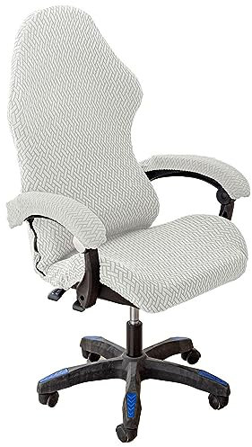 Mswborml G,1PCS, Cubierta Funda Silla Gaming con Reposabrazos, Ergonómico Fundas para Sillas de Oficina Ajustables con Brazos, Lavable Funda Silla Gaming Anti Gatos Fundas para Sillas de Juegos