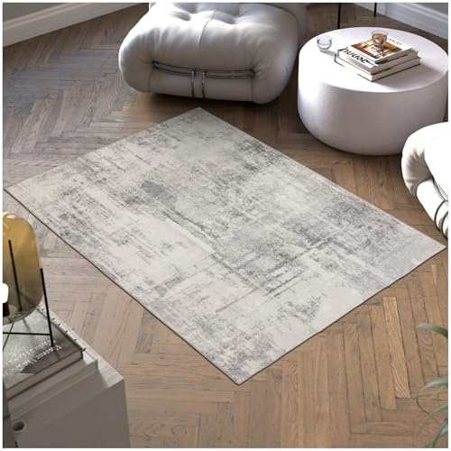 tectake® Tappeto Salotto, Tappeto Pelo Corto, Tappeto Salotto Vintage Design Elegante, Tappeto Lavabile in Lavatrice, Ideale per Sala da Pranzo, Camera da Letto e Studio - 120x170 cm