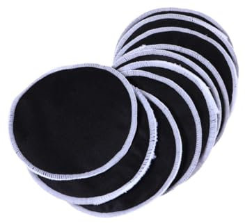 Healeved 10stücke Wiederverwendbare Gesichtsreinigungspads Aus Bambusfaser Make-up-entferner-pads Für Hautpflege Schwarz