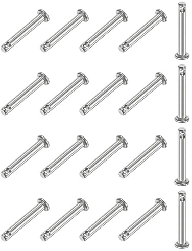 M METERXITY 20 Stück Einloch Klauenstifte M4 x 25mm 304 Edelstahl Flachkopf | Für mechanische Verbindungen/Fixteile/Schiffsausrüstung, Verbindungsscharnierstift wiederverwendbar, Klauenstifte