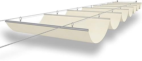 Toldo retráctil para pérgola de patio al aire libre con cubierta de sombra marrón para terraza, patio, porche, cenador, pérgolas y cenadores con techo retráctil [tamaño]