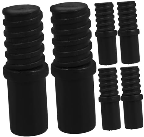 EXQUIMEUBLE Threaded Connector for Broom Mop Handle Extension Kit 6pcs Plastic Threaded Tips for 19mm Diameter Metal Rods Compatible with Floor Squeegee and Cleaning Poles