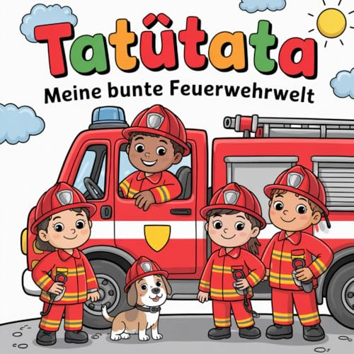 Tatütata - Meine bunte Feuerwehrwelt zum selber ausmalen für Kinder ab 3 Jahren
