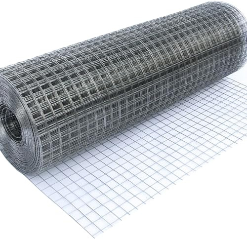 SXEVZOO Drahtgitter Feinmaschig – 30x30mm Verzinkt Metallgitter Rolle Langlebiges Edelstahl Schweißgitter Maschendrahtzaun Für Garten & Geflügelkäfignetz(0.5x4m)