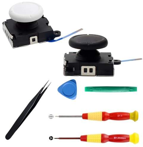 JYNVO 3D TMR Hall Effect Joystick Reparatur Ersatz Set für NS Switch/Switch OLED Joy-Con/Switch Lite Controller mit Reparatur Werkzeuge,No Drift-Schwarz(Nicht für NS Switch 2)