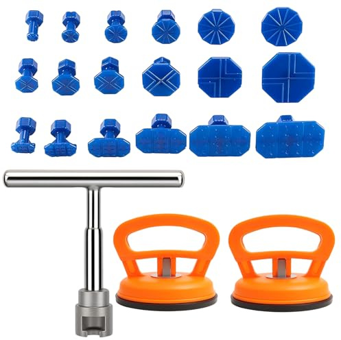 JazRvr Lot de 21 ventouses pour voiture - Ventouse robuste - Extracteur de bosses - Kit de réparation de voiture - Extracteur de bosses - Kit de réparation de voiture - Extracteur de bosses - Pour