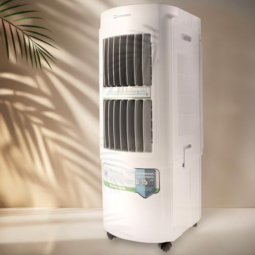 M mimotec - Climatizador Evaporativo Portátil Airmax 5500 m³/h Blanco, enfriador de Aire 30L Control Remoto, Silencioso, 100W, Bajo Consumo, ideal para Hogar, Oficina y Exteriores Cubiertos