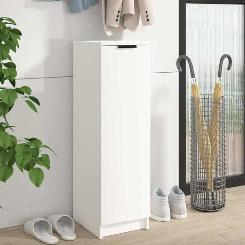 Refined Schuhschrank Weiß 30x35x100 cm Holzwerkstoff