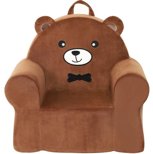 BestRoyal Cuddly Toddler First Chair, Premium Character Chair, Brown Bear, 18 Month up to 3 Years
