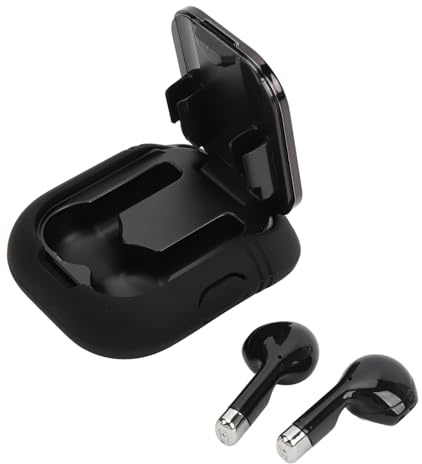 Montre Connectée 2 en 1 avec écouteurs, écran Tactile HD, Lecture de Musique, Comptage des Pas, Montre de Sport pour, Idéale pour Hommes et Femmes (Acier Noir)