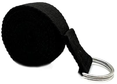 cinghia yoga Cinghia da yoga in cotone 183x3,8 cm, cintura regolabile, elasticizzata, con fibbia ad anello a D, fasce for stretching, corda for pilates(Color4)