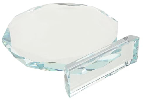SUPVOX Trophée Cristal Plaque Verre Transparente pour Reconnaissance et Appréciation des Employés Souvenir de Bureau Personnalisable
