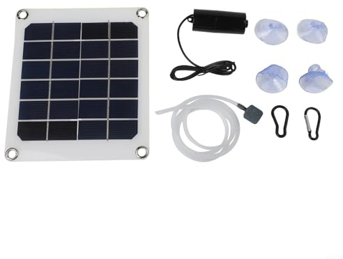 Aérateur Solaire de Bassin 20W avec - Pompe à Oxygène Solaire Silencieuse et Rechargeable USB/Solaire - Pour Étang à Poissons, Bassin de Jardin, Aquarium Extérieur, Améliore la Qualité de l'Eau