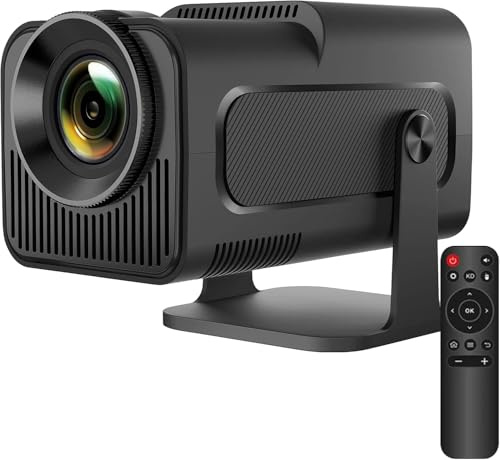 Proiettore intelligente HY320 Android 11 | Full HD 1080P con supporto 4K | WiFi 6 e Bluetooth 5.0 | Correzione trapezoidale automatica | Proiettore Home Cinema portatile
