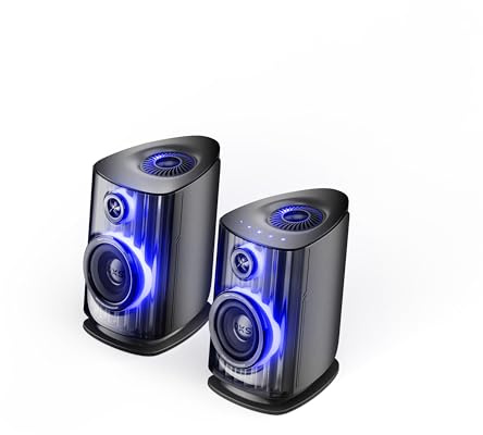 OXS Thunder Duo Gaming-Lautsprecher mit Dolby Atmos, 3.1.2-Kanal, Studio-Grade Hi-Fi-Audio, Dynamisches RGB, Mehrere EQ-Modi, APP-Anpassung, HDMI 2.1, USB-C, Bluetooth, für PCs und Gaming-Konsolen