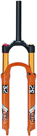 LHHL MTB Forcelle Ammortizzate per Bici 26 27,5 29 Po Forcella A Sgancio Rapido Freno A Disco Diritto 1-1/8 Forcelle per Biciclette Corsa 100 Mm Blocco Manuale/Remoto(Straight HL,29)