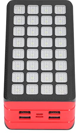 Pongnas Batteria Esterna Esterna da 32 LED Power Bank 50000 MAh con 4 Porte USB e 3 modalità di Illuminazione per Campeggio e Picnic