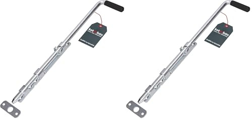 KOTARBAU® Bolzenriegel - Türriegel - Riegelschloss - Gartentor Schloss – Schlossriegel - 42 cm – Tore – Pforten – Garagen – Verzinkter Stahl – Silber - Schmal (Packung mit 2)