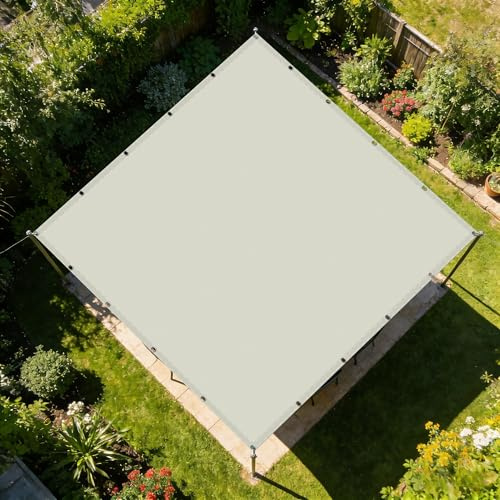 Vela Ombreggiante 6 x 6 m Protezione in Impermeabile Tenda Parasole Rettangolare Traspirante per Esterno, Giardino, Terrazza, Balcone, Piscina, Patio, bianco