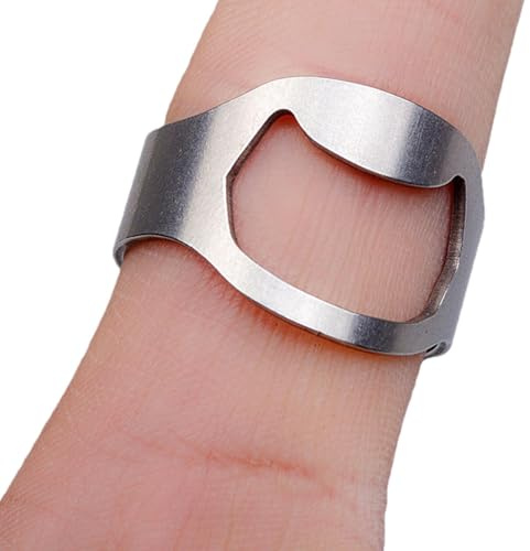 Abrebotellas para hombre, anillo abrebotellas | Abrebotellas de anillo - Herramienta de barra de cerveza, abrelatas de anillo, Gadgets de cocina de acero inoxidable, abrelatas de cerveza, abrelatas de