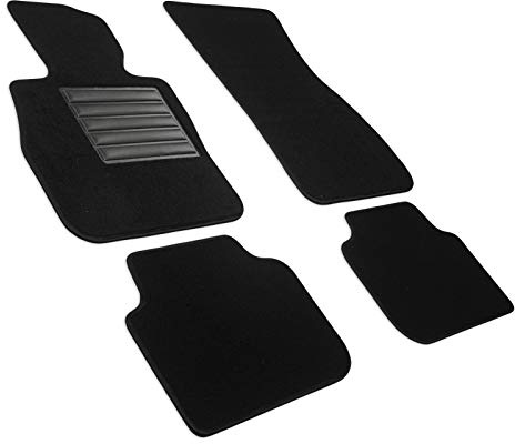 MDM SP-6399 Fußmatten Velours Autoteppich passend für Mini Clubman II 10.2015>, black