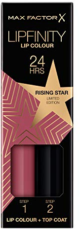 Max Factor Lipfinity Lip Colour Rising Stars Collection, 84 Rising Star, langanhaltender Lippenstift + feuchtigkeitsspendender Top Coat, bis zu 24h Halt, mit präzisem Applikator, 2.3 ml + 1.9 g