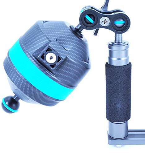 DIVTEK Mega Float Arm Halterung mit Nauticam Bajonett-Halterung für Unterwasser-Tauchtablett Video Licht/Strobe Float Arme (D95-110)