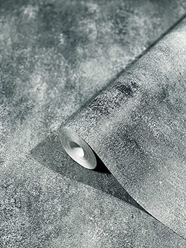 marburg Tapete Grau Betonoptik HAILEY für Wohnzimmer, Schlafzimmer oder Küche Made in Germany 10,05m x 0,53m Premium Vliestapete 82244